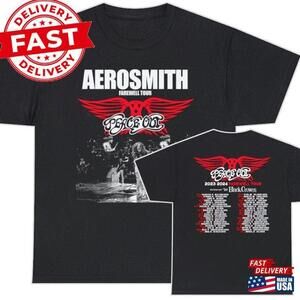 Aerosmith  Peace Out Farewell Tour Band Photo Shirt Unisex 2 Sided